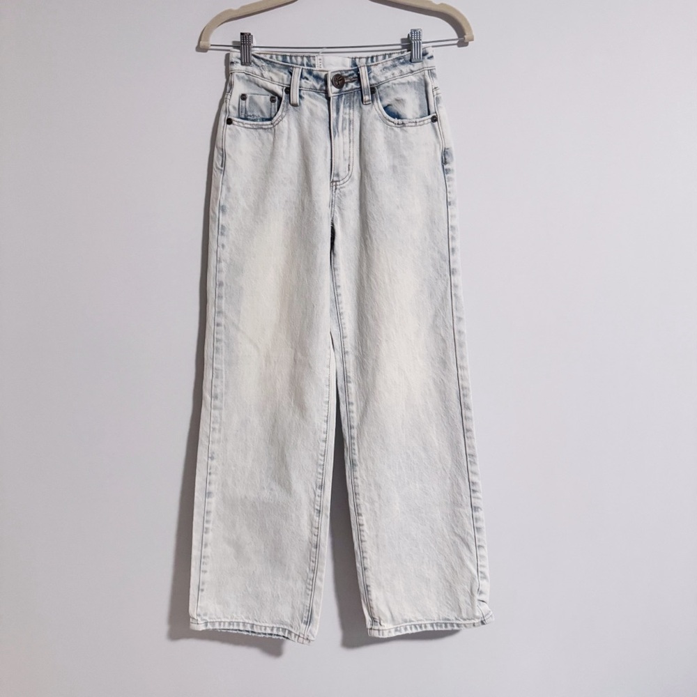 One Teaspoon - Super Light Wash High Waisted Wide Leg Jackson Jean